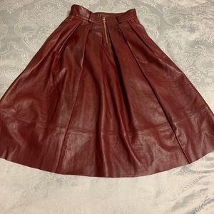 Authentic real high quality leather skirt